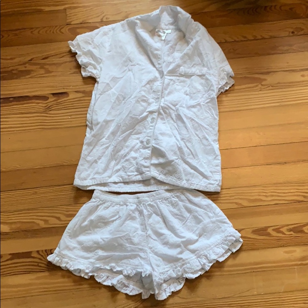 White pj set plum pretty sugar